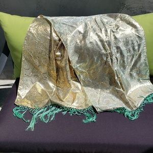 Vintage Japanese Jade & Gold Scarf